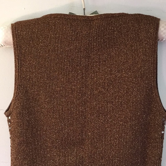 Bronze knit front sequined top - Picture 7 of 7